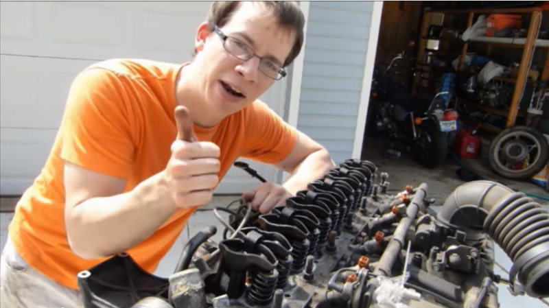 Me refreshing the old engine just a few months before it met its ultimate demise.